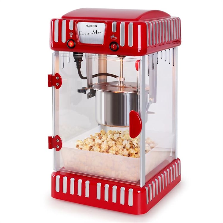 Volcano Popcornmaschine 300W Rührwerk Edelstahl-Topf Rot