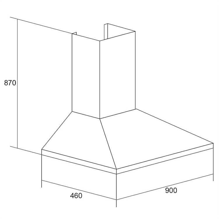 Digestor Klarstein TR90WS, ušľachtilá oceľ, 90 cm, 340 m3/h, 90