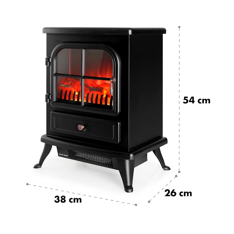 St. Moritz elektromos hőáteresztő kandalló, 1650W/1850 W Fekete