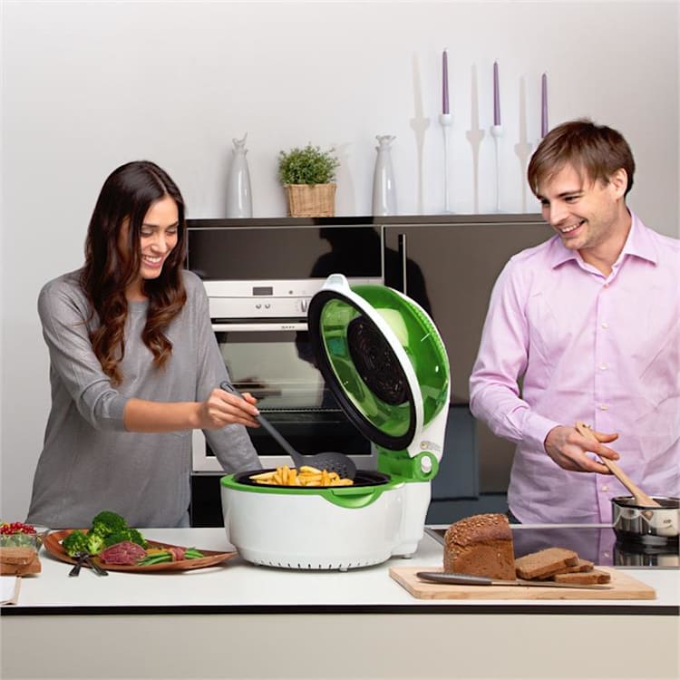 VitAir Heißluftfritteuse grün 1400W Grillen Backen 9 Liter Grün