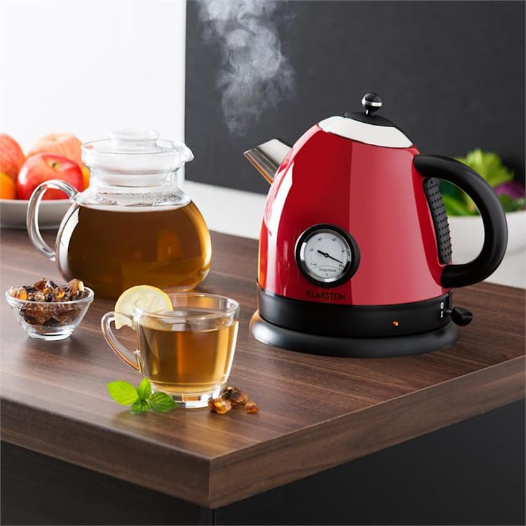 Klarstein TK7-Aquavita-Red, 2200 W , rýchovarná kanvica, červená Červená