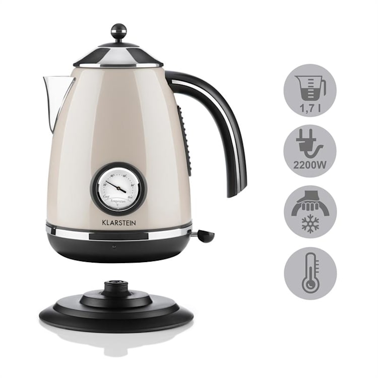Klarstein TK7-AQUAVITA CHALET-, 2200 W, rýchovarná kanvica Champagne