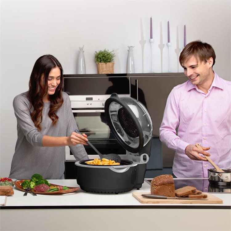 VitAir Hot Air Fryer grill and bake 9 litre Black Grey Black