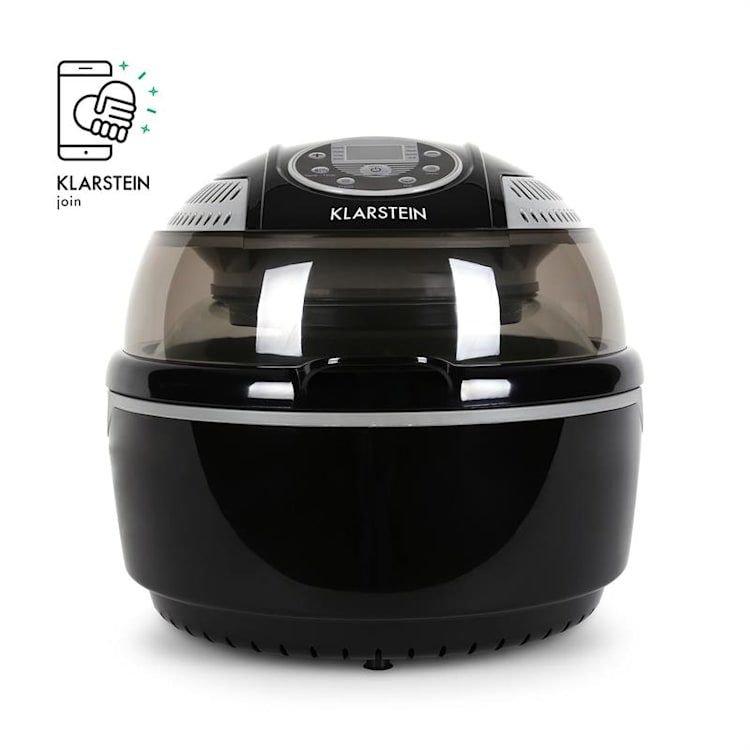 VitAir Hot Air Fryer grill and bake 9 litre Black Grey Black