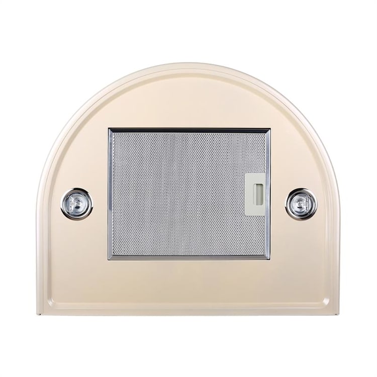 Lumio Retro-Dunstabzugshaube Edelstahl champagnerfarben 60cm 430 m³/h Champagner