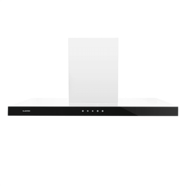 Bon Vivant Noir Hotte aspirante Hotte murale 90cm 630,5m³/h verre acier Noir
