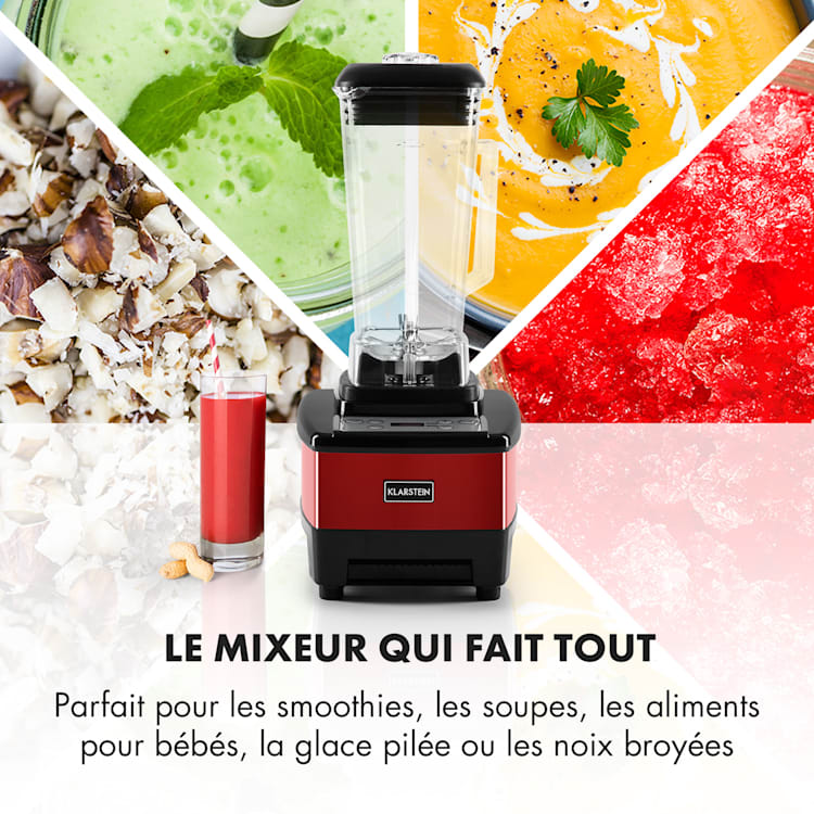 Herakles 4G Mixeur blender sans BPA 2L 1500w 35000t/mn -rouge Rouge