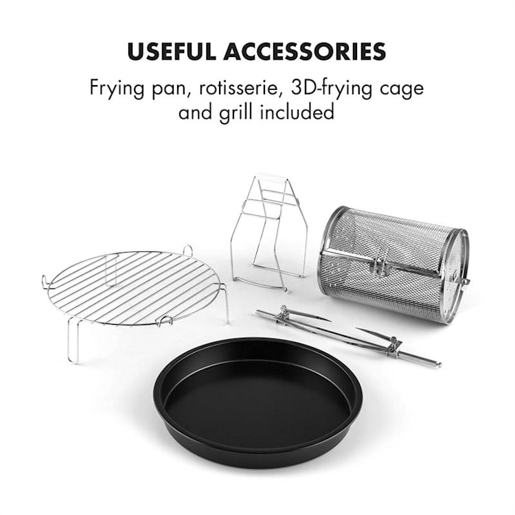 Klarstein VitAir fripteuza 1400W Grill de coacere 9 litri roșu Roșu