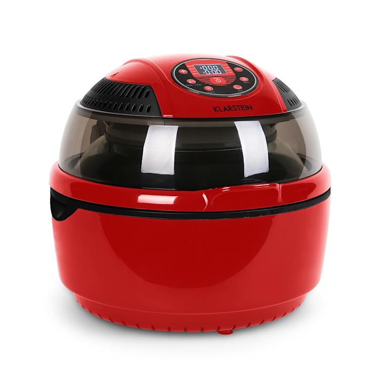 VitAir Heißluftfritteuse 1400W Grillen Backen 9 Liter rot Rot