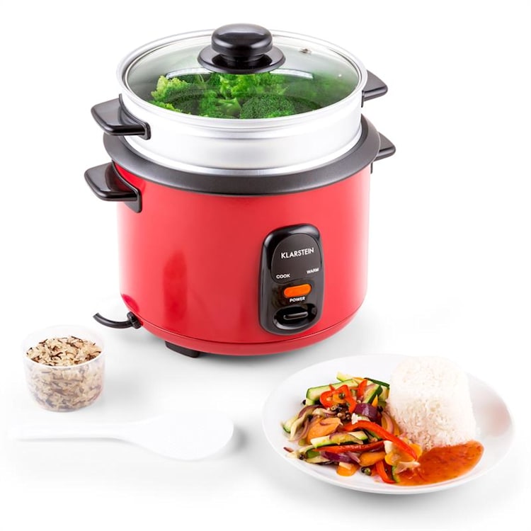 Osaka 1.5 Premium cuiseur à riz avec accessoire vapeur 1,5L 1,5 litre / rouge avec accessoire