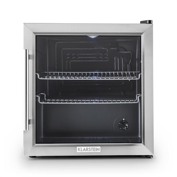 Klarstein Beersafe L, chladnička s objemem 50 l, energetická třída B, skleněné dveře, nerezová ocel Stříbrná | 50 litrů