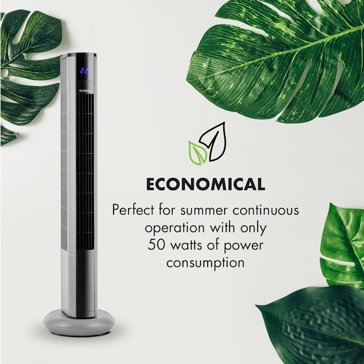 Ventilator Klarstein Skyscraper 3G Pedestal Pedestal fan Touch control de la distanță argintiu Argintiu