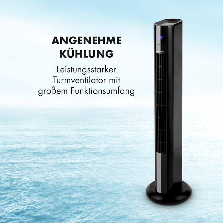 Skyscraper 3G Turmventilator 48W Luftdurchsatz 1.633 m³/h Fernbedienung Schwarz