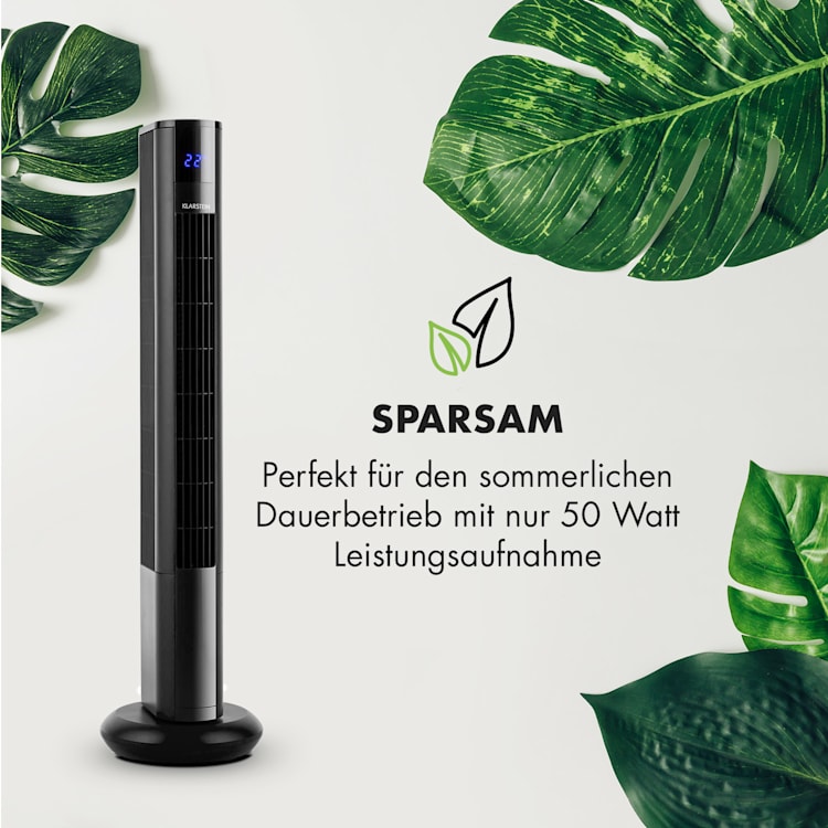 Skyscraper 3G Turmventilator 48W Luftdurchsatz 1.633 m³/h Fernbedienung Schwarz