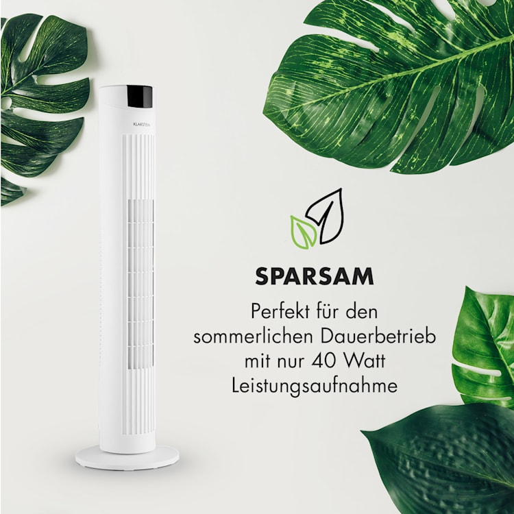 Skyscraper 2G Turmventilator 40W 820 m³/h Aromadiffusor Touch Fernbedienung Weiß