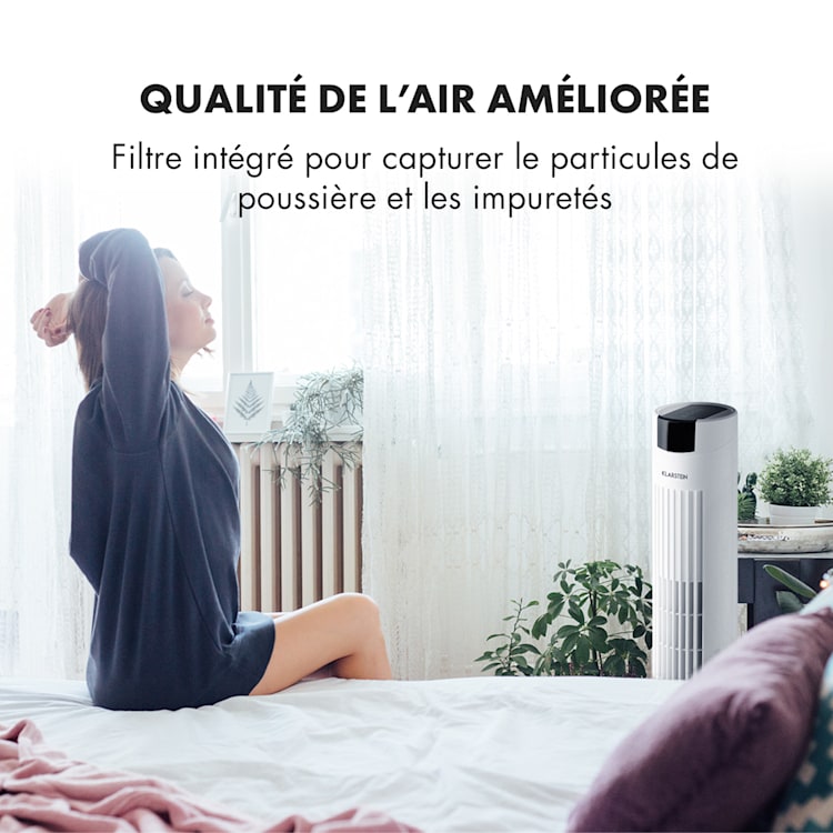Skyscraper 2G ventilateur colonne 40 W débit 820 m³/h tactile - blanc Blanc