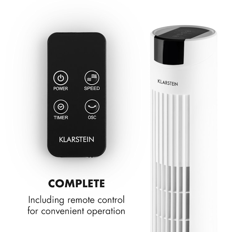 Skyscraper 2G Tower Fan 40W 820 m³/h Aroma Diffuser Touch Remote Control White
