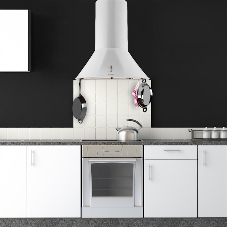 Klarstein Lumio Primo, bel, 60 cm, 430 m3/h, retro sesalec pare za dimnik Bela