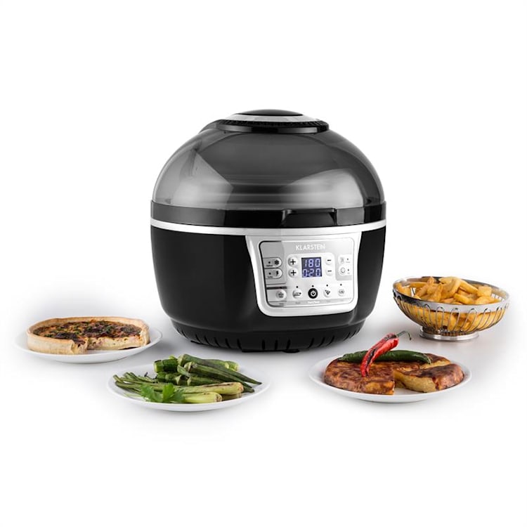 VitAir Turbo Hot Air Fryer 1400W Grilling Baking Grey Black Black