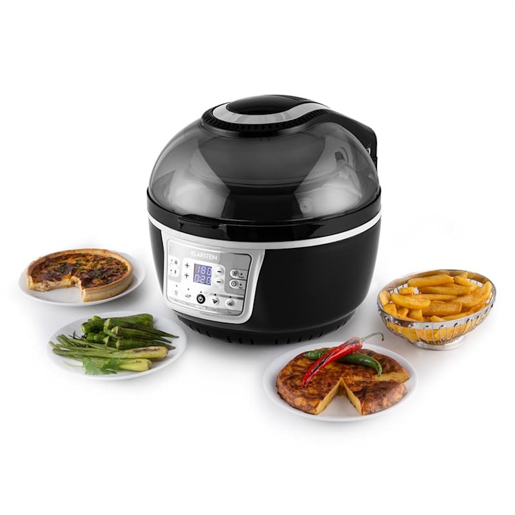 VitAir Turbo Hot Air Fryer 1400W Grilling Baking Grey Black Black