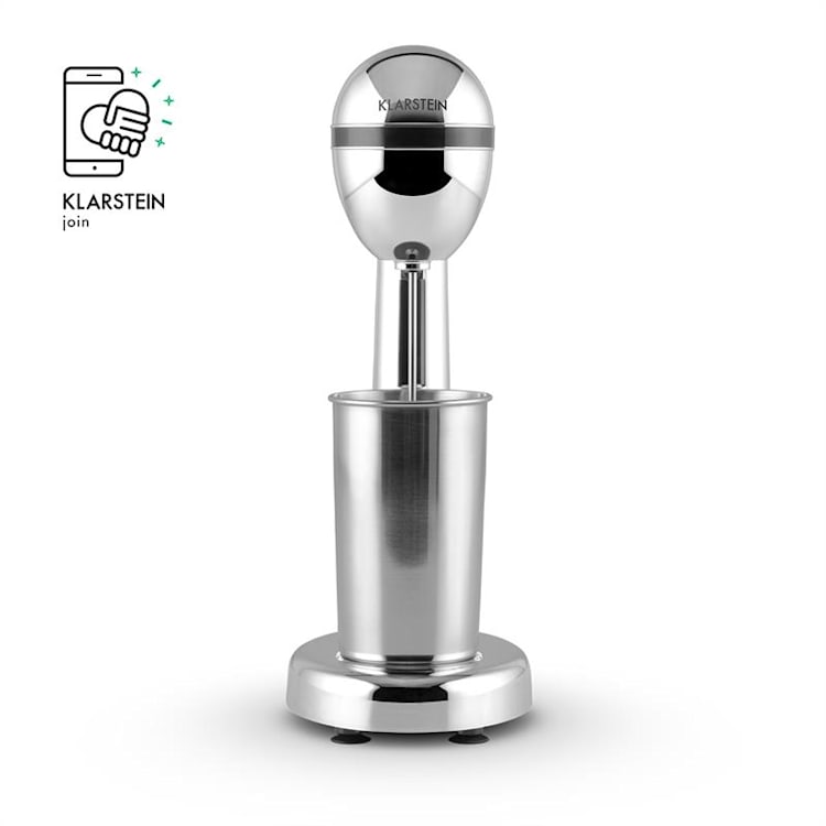 Van Damme Drinkmixer Shaker 100W 450 ml Mixbägare i rostfritt stål, Silver Silver