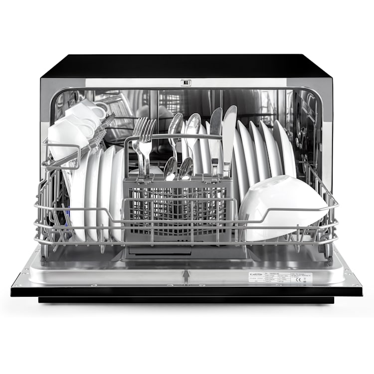 Klarstein Amazonia 6, 1380 W, stolní myčka nádobí třída A +, 49 dB, černá Černá
