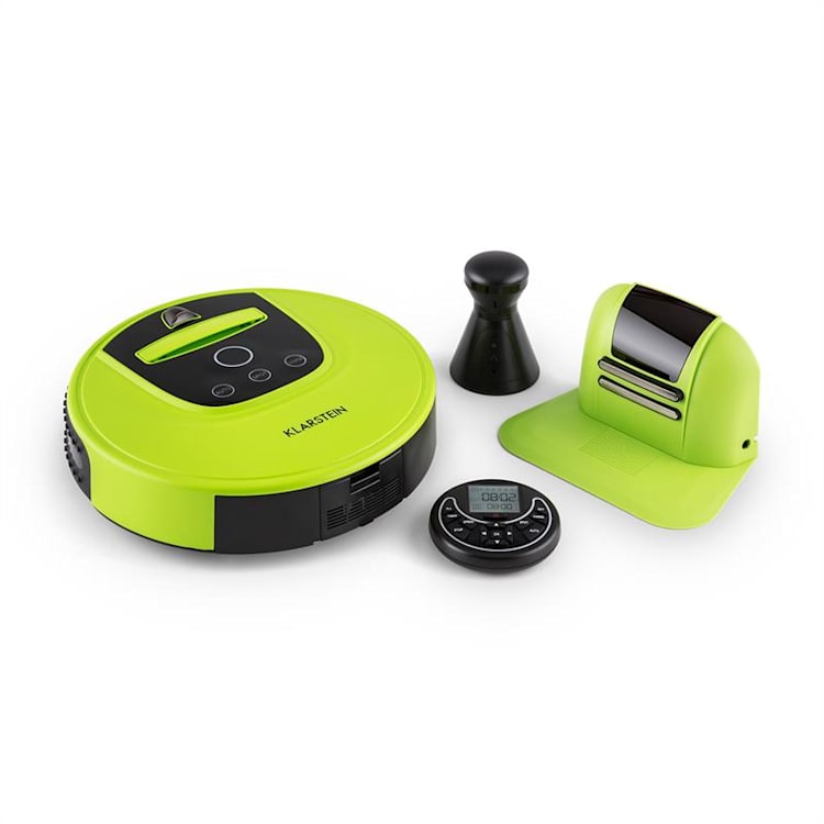 Cleanhero Robotic Vacuum Cleaner remote control 2 working speeds green Green
