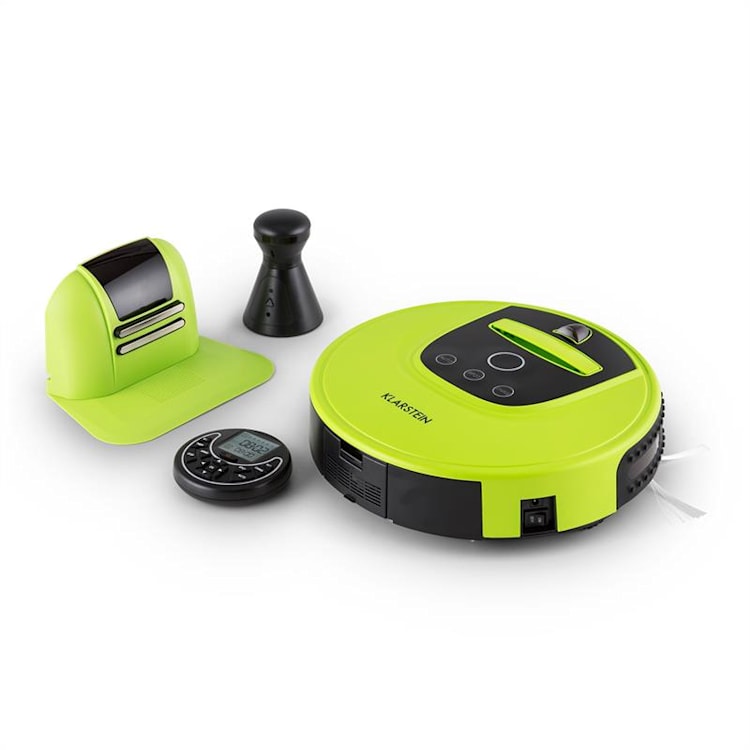 Cleanhero Robotic Vacuum Cleaner remote control 2 working speeds green Green