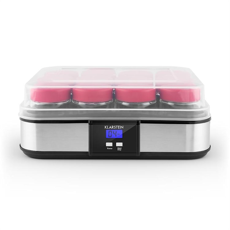 Gaia Joghurtmaker 12 Gläser a 150 ml Timer Edelstahl Schwarz
