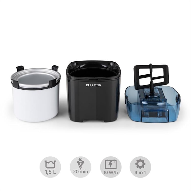 Creamberry Eiscremebereiter Flaschenkühler Frozen Yogurt Maschine 1,5l Schwarz