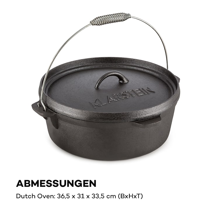 Hotrod 60 Dutch Oven BBQ-Topf 6 qt / 5,7 Liter Gusseisen schwarz 5,7 Ltr