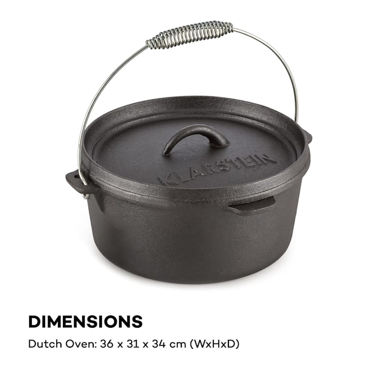 KLARSTEIN HOTROD 85, negru, vas de fontă, vas barbeque 9 QT / 8,5 l, fontă 8,5 Ltr