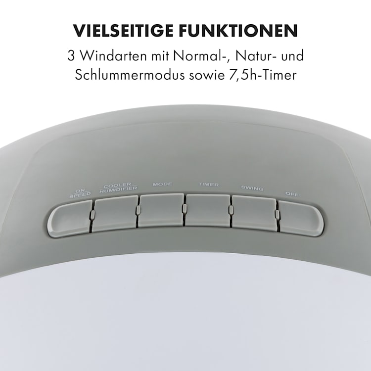 Whirlwind 3-in-1 Luftkühler Ventilator Luftbefeuchter 1600 m³/h | 90 Watt | 5,5 Liter | 3 Geschwindigkeiten | Oszillation | mobil | Fernbedienung Weiß