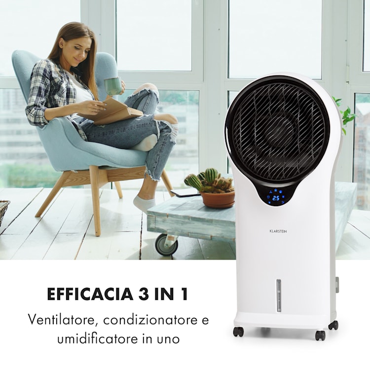 Whirlwind Ventilatore Raffrescatore Umidificatore 3in1 5,5l 110W Bianco