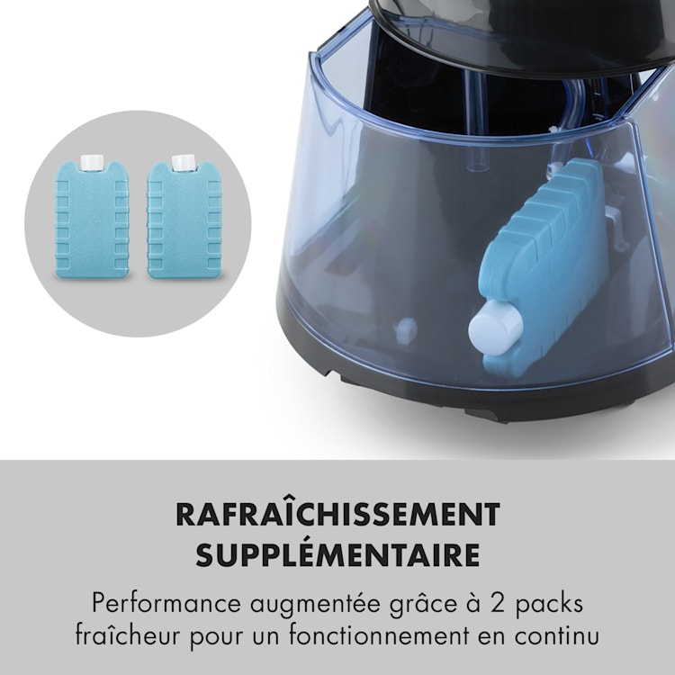 Klarstein Skyscraper Ice 4-en-1 rafraîchisseur d'air 210 m³/h 30 W oscillation gris Noir