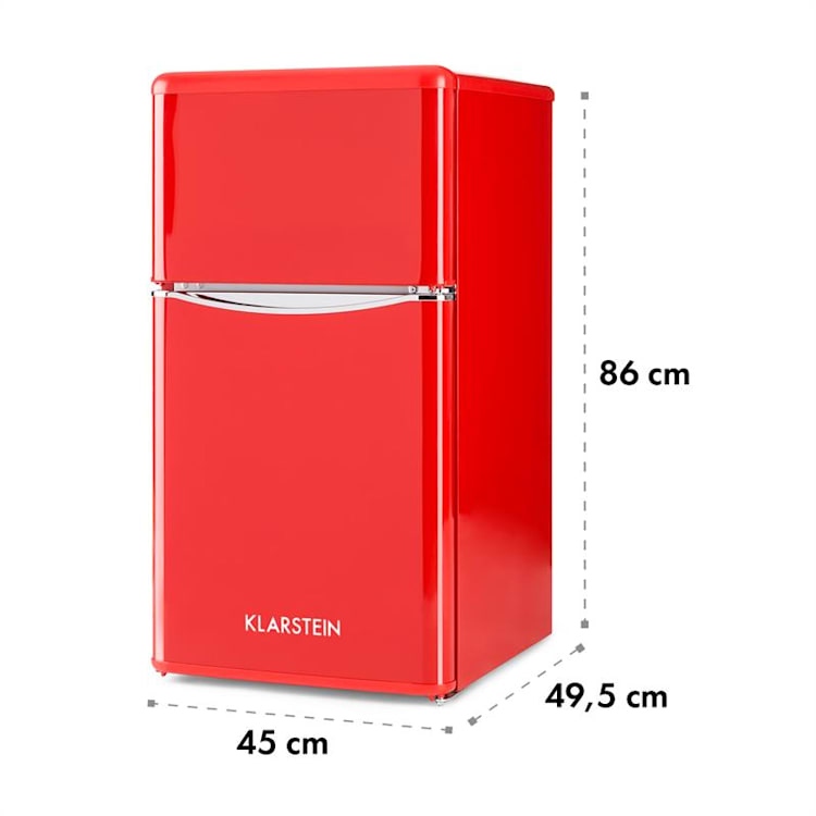 Monroe Red kombinovaná chladnička s mrazničkou 61/24 l A+ Retrolook červená Červená