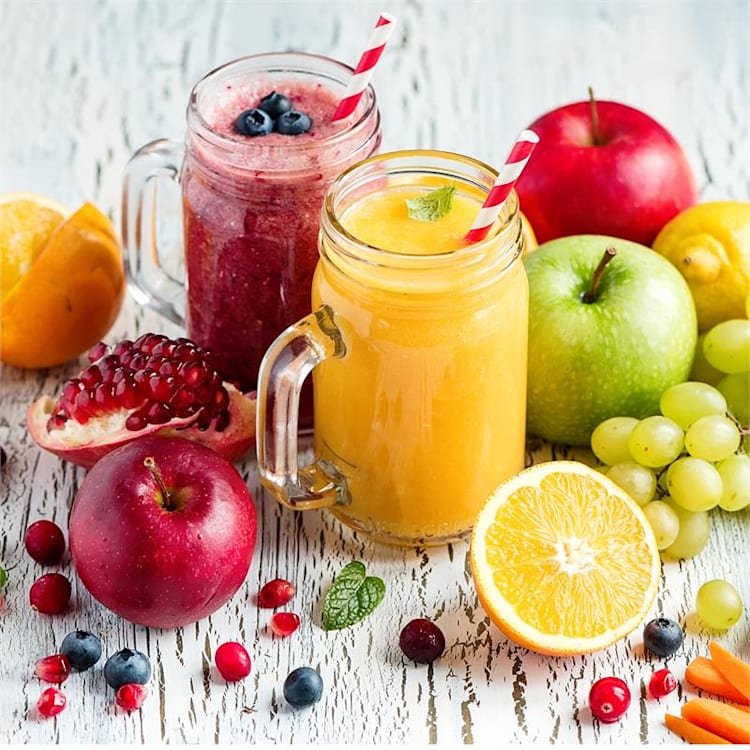 Fruitberry Slow Juicer 400W 60U/min Einfüllrohr Ø8,5cm BPA-frei Edelstahl Silber