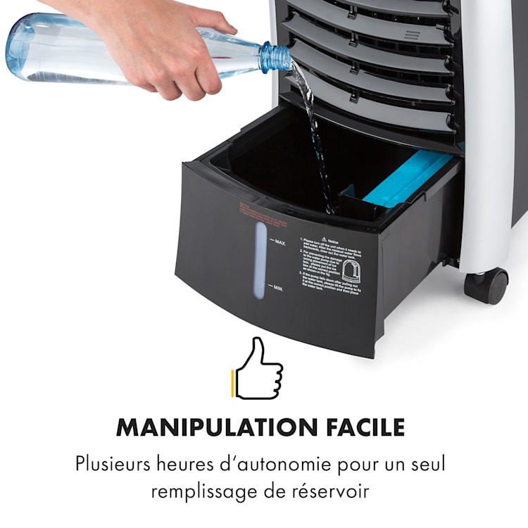 Maxfresh 3-en-1 rafraîchisseur d'air ventilateur humidificateur d'air 444 m³/h 6 L 55 W noir Noir