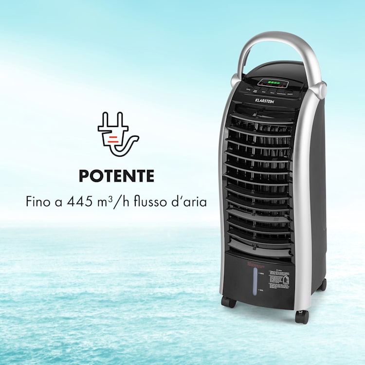 Maxfresh Ventilatore Raffrescatore Umidificatore 444m³/h 6L 55W nero Nero