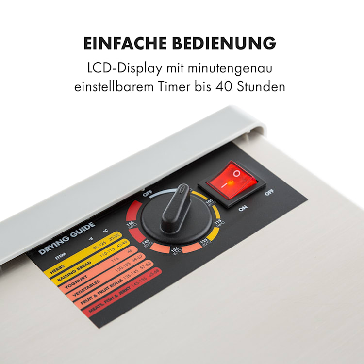 Fruit Jerky Steel 6 Dörrautomat 6 Etagen 630 W Fläche: 0,65 m² 6 Etagen