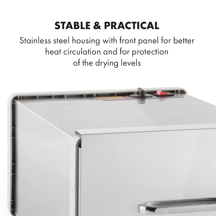Fruit Jerky Steel 6, szárítógép, dehidrátor, 630 W, 6 emelet, nemesacél 6 tálca