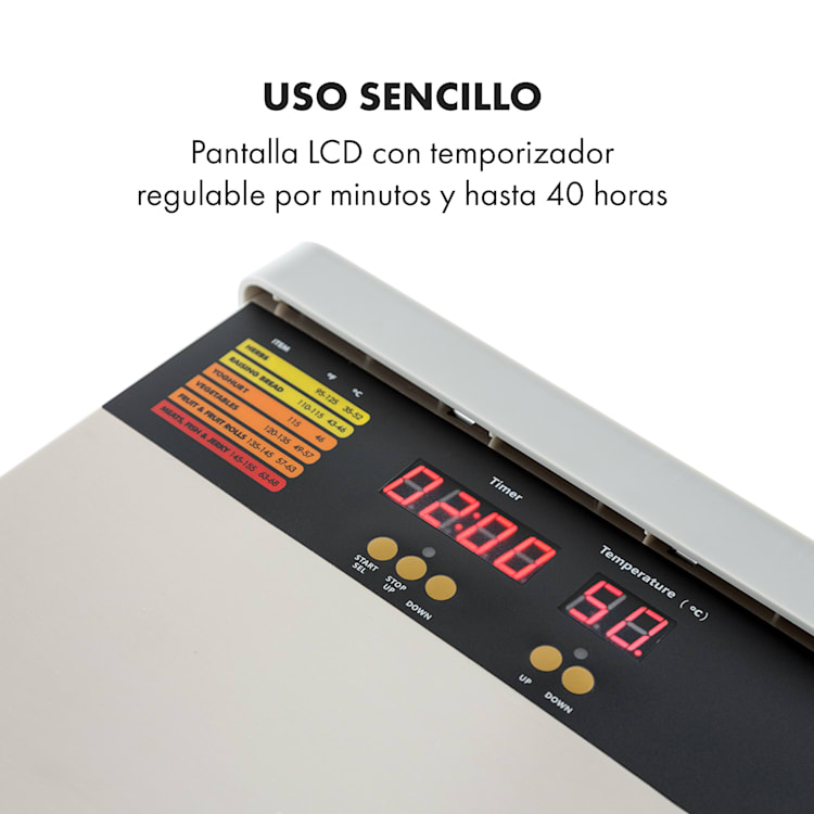 Fruit Jerky Steel 8 Deshidratador secador 630W 8 bandejas acero inoxidable 8 bandejas