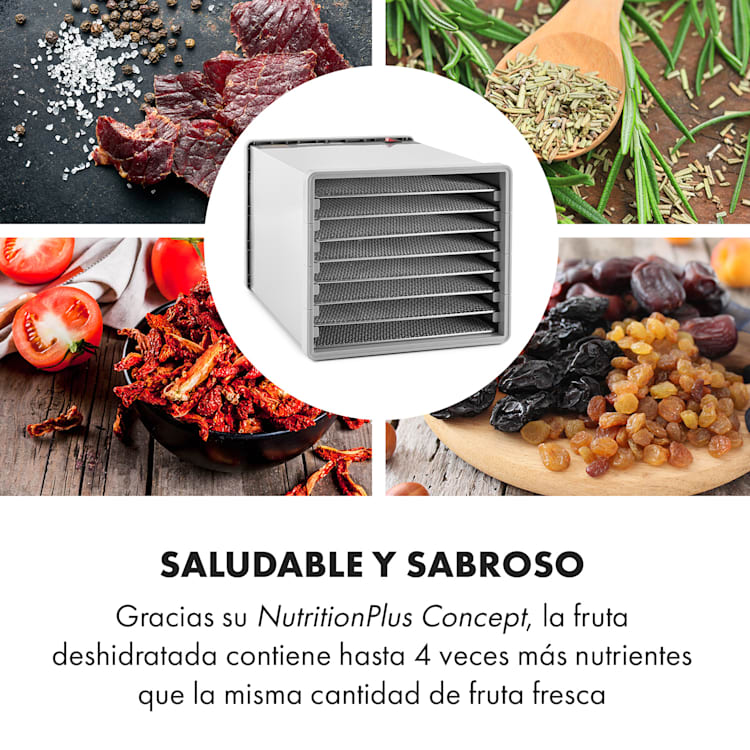 Fruit Jerky Steel 8 Deshidratador secador 630W 8 bandejas acero inoxidable 8 bandejas