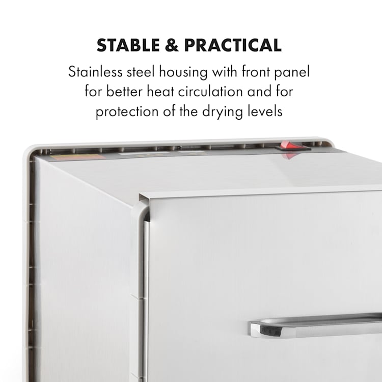 Fruit Jerky Steel 8, szárítógép, dehidrátor, 630 W, 8 emelet, nemesacél 8 tálca