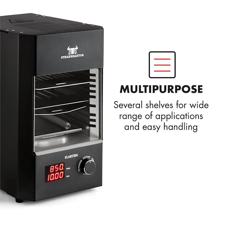 Steakreaktor 2.0 barbecue intérieur 850°C 1600W infrarouge Noir