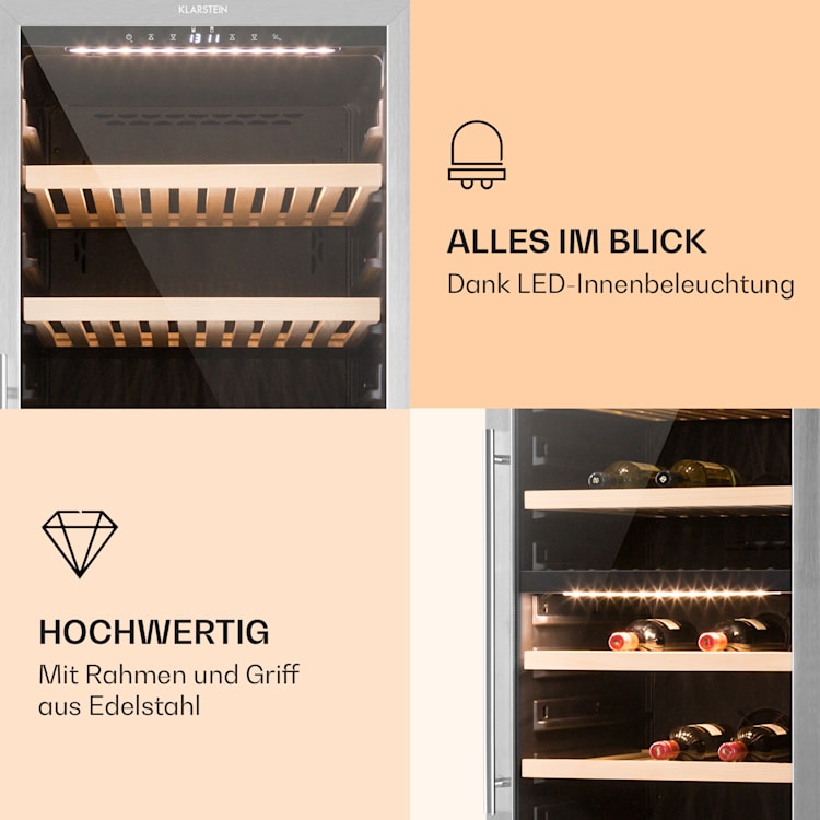Reserva 166 Duo Weinkühlschrank 166 Flaschen 379 Liter 2 Zonen Touch