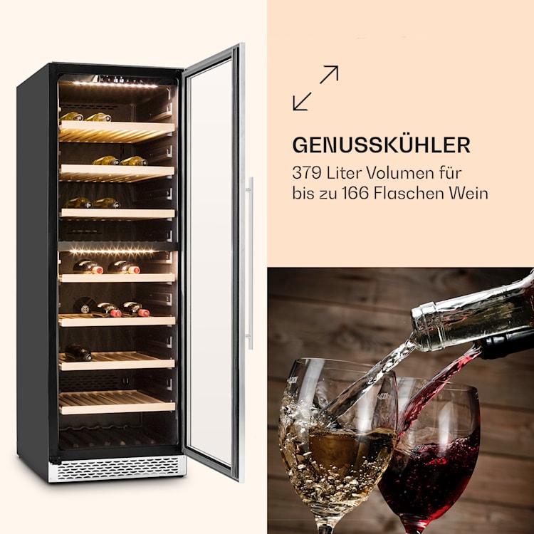 Reserva 166 Duo Weinkühlschrank 166 Flaschen 379 Liter 2 Zonen Touch