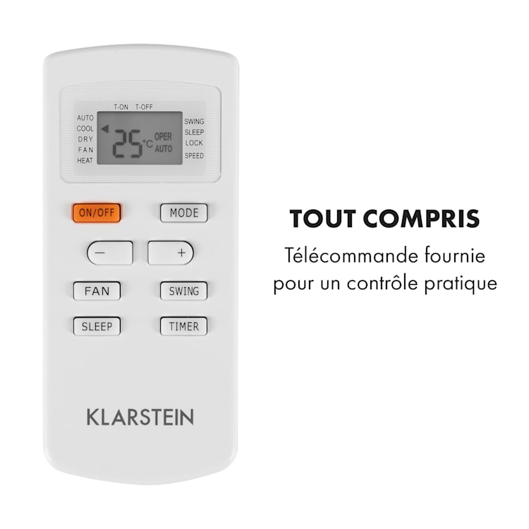 Frostik raam-airco 2,7 kW EEC A afstandsbediening