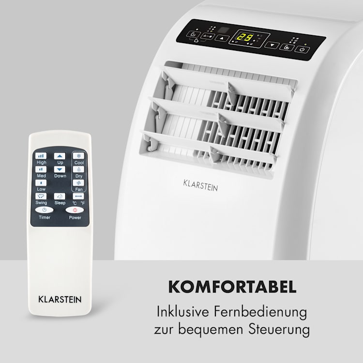 Metrobreeze Rom mobile Klimaanlage 10.000 BTU/3,0 kW EEC A+ Fernbedienung weiß Weiß