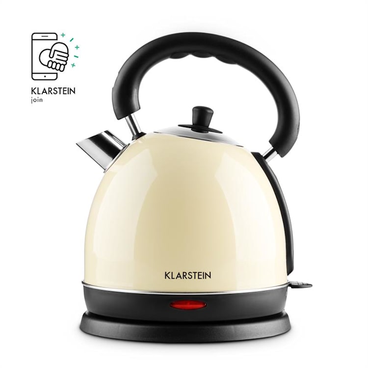 KLARSTEIN TEATIME, KREM, 1,8 L, 2200 W, VODNI KUHALNIK, ČAJNIK, NERJAVEČE JEKLO Krem